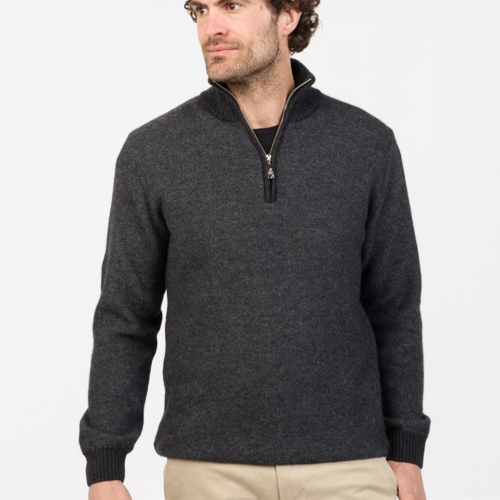 Honeycomb 1/4 Zip Sweater