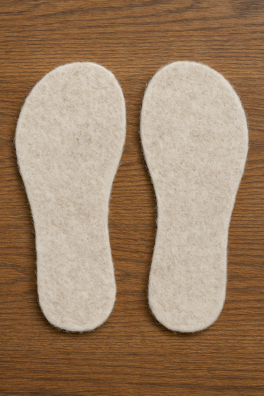 Get knitted felted inner soles 