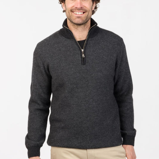 Honeycomb 1/4 Zip Sweater